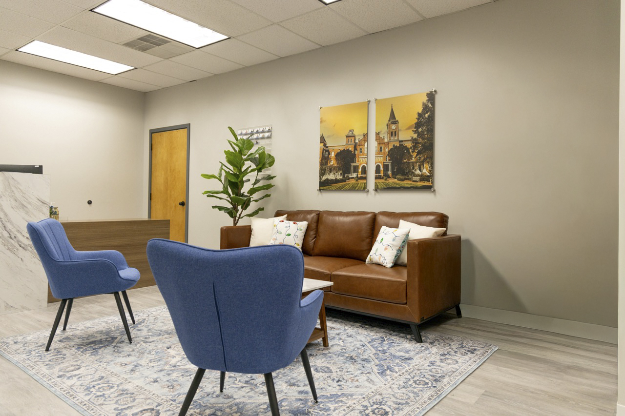 The lobby of Bluefield's Spartanburg, SC office