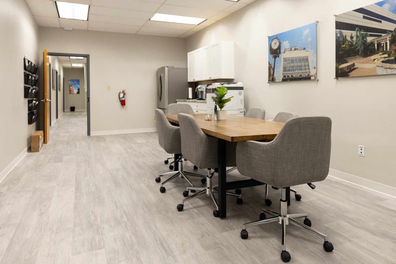 The kitchen at Bluefield's Spartanburg, SC office
