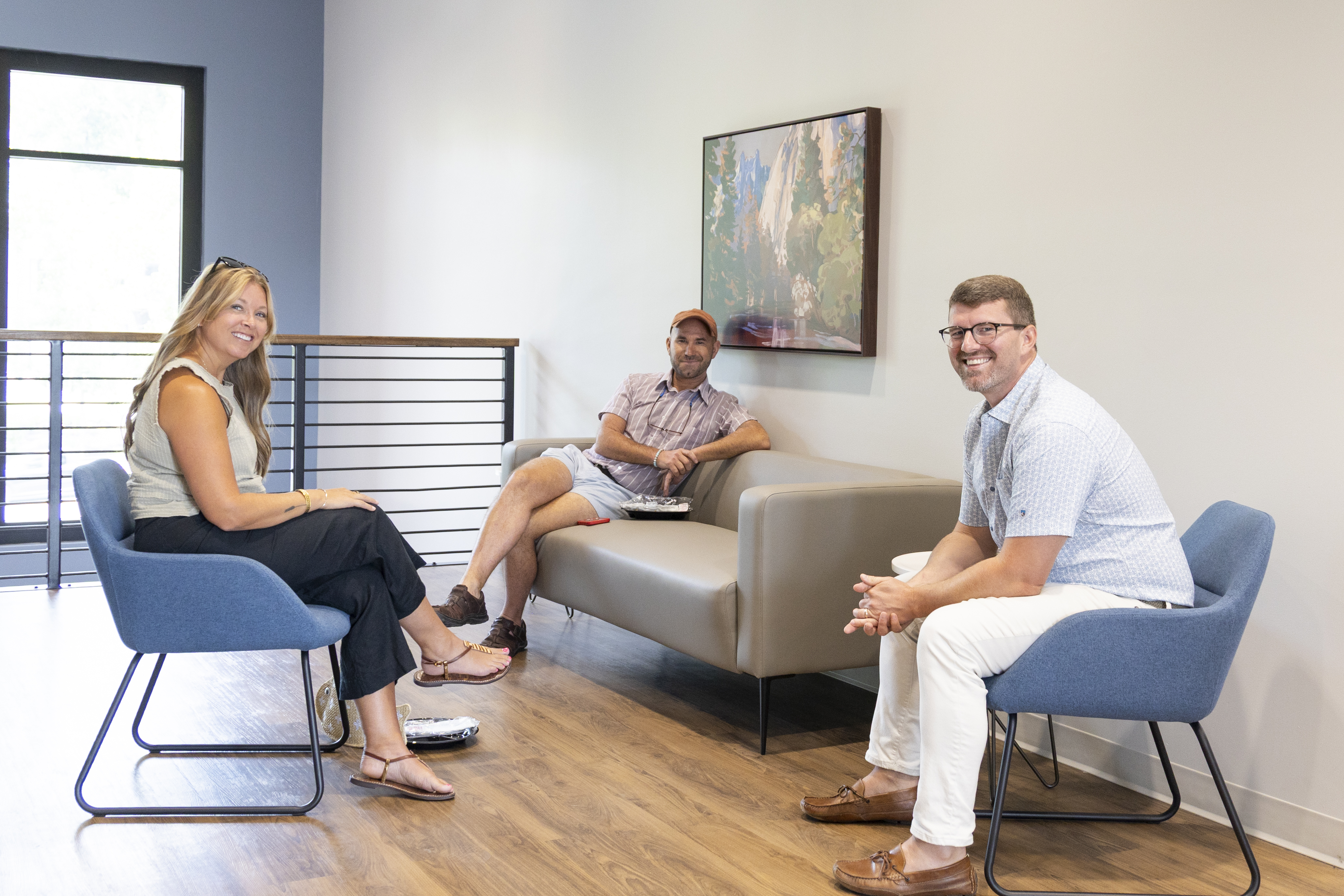 Upstairs at Bluefield's Clemson, SC office
