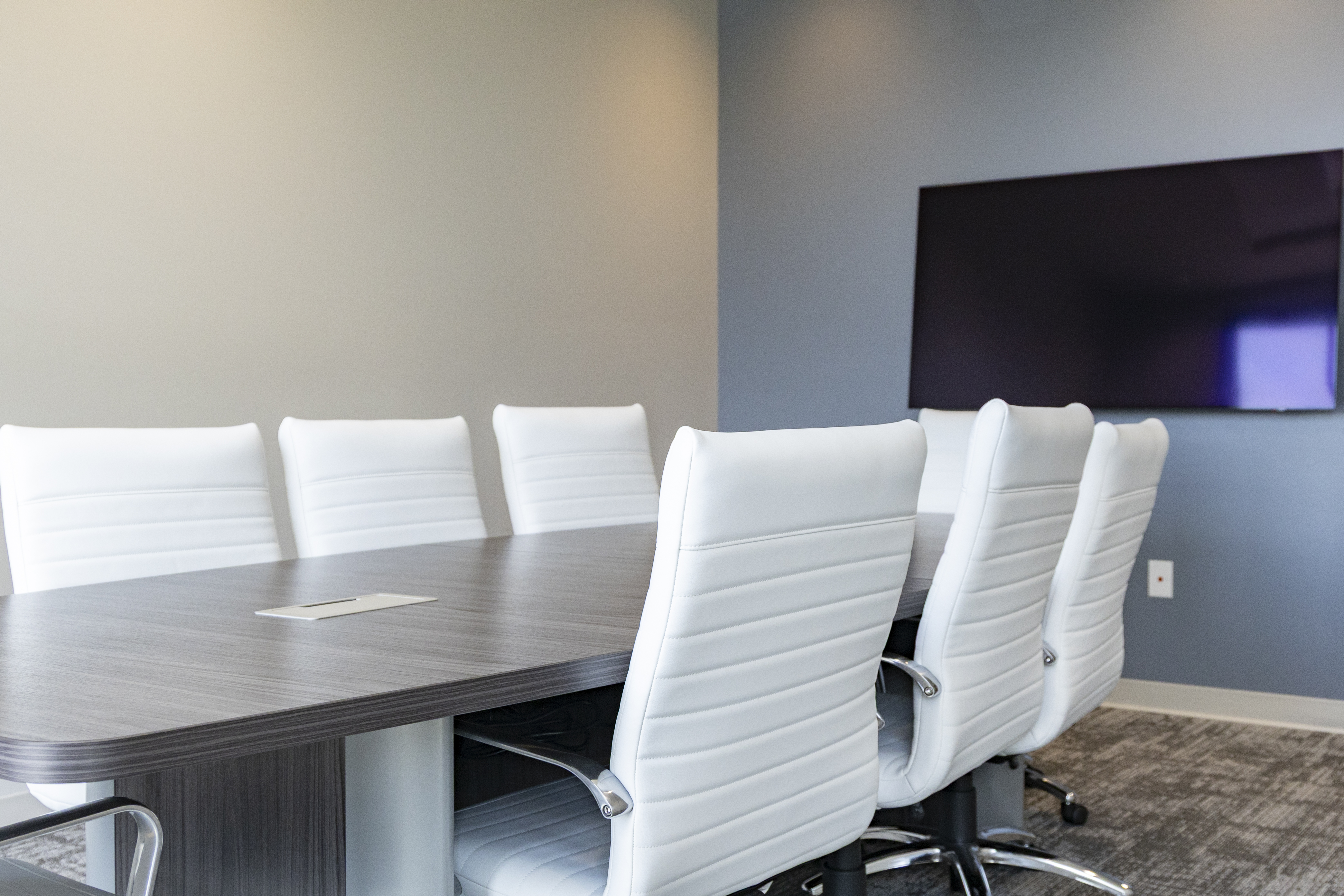 The conference room at Bluefield's Clemson, SC office
